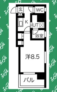 グランエターナ名古屋鶴舞【7階】の間取り
