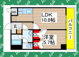 1LDKの間取り画像