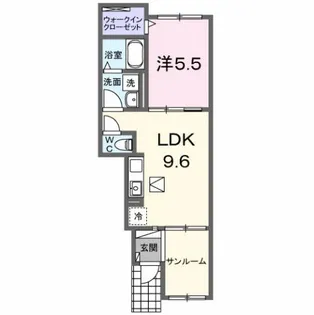 グレース大清水Ⅱ【1階】の間取り