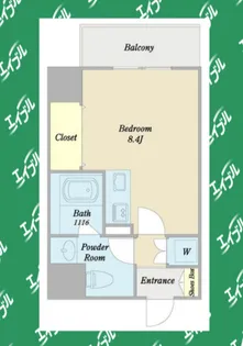 プリヴィアーレ金山【8階】の間取り