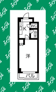 ハウザー高畑【1A号室】の間取り