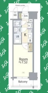 1Kの間取り画像