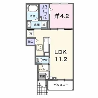 ラ・パーチェ Ⅰ【1階】の間取り