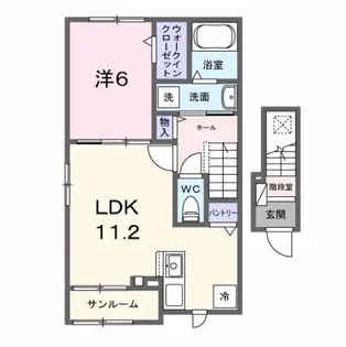 ラ・パーチェ Ⅰ【2階】の間取り