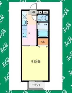 アネモス新舞子【1A号室】の間取り
