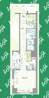 エイペックス名古屋鶴舞公園前【504号室】の間取り