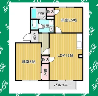 ボヌール平松 B棟【102号室】の間取り