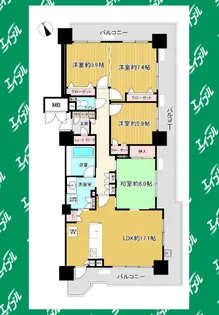 アルバックス蒲郡ステーションタワー【1205号室】の間取り