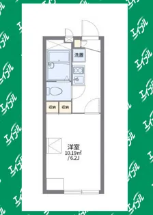 レオパレスMEIHO【107号室】の間取り