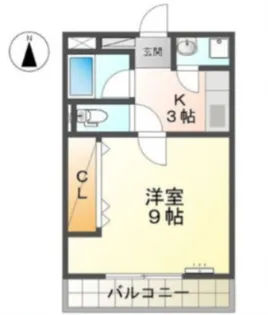 ブライトプレイスあゆち【0303号室】の間取り