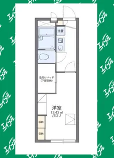 レオパレスLonden B【104号室】の間取り