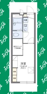 レオパレスLonden B【205号室】の間取り