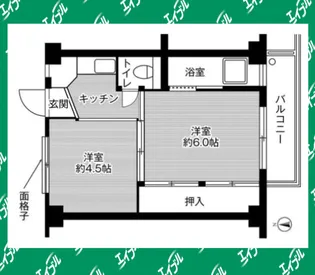 ビレッジハウス富木島8号棟【0201号室】の間取り