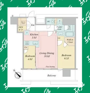 NAGOYA the TOWER【9階】の間取り