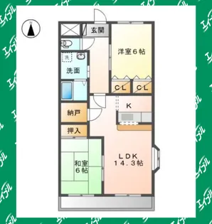 ハッピーアイランド【1階】の間取り