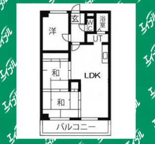 マンションゆり【4階】の間取り