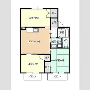 サティスフェール【0202号室】の間取り