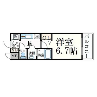 プレサンス丸の内流雅【4階】の間取り