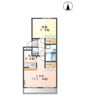 フローラルコート大高【2階】の間取り