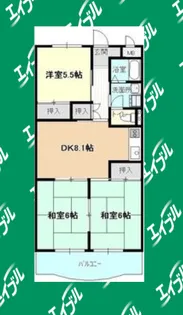 グランドハイツカトレア【3階】の間取り