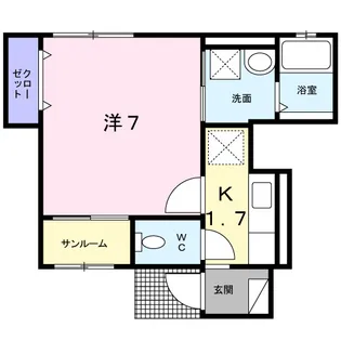 ジェルメ大喜新町【2階】の間取り