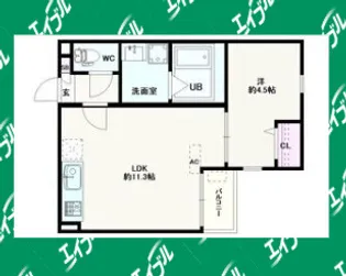 Jack takayokosukaⅡ【2階】の間取り