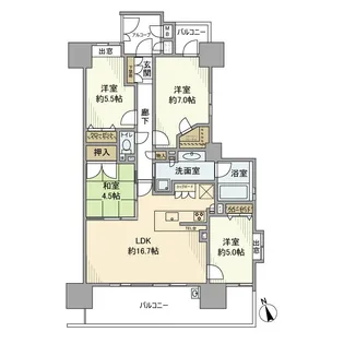 プレミアシティ桜山【8階】の間取り