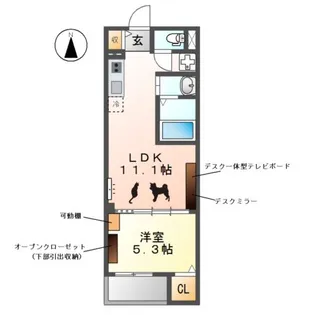 ウエストウイングⅤ【3階】の間取り