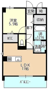 フェリオ(Ferio)新西【5階】の間取り
