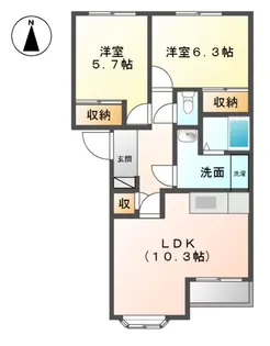 グランシャリオ 四季【2階】の間取り