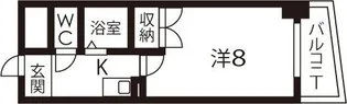 ケーエム泉【8階】の間取り