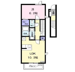ボンヌ シャンス d【2階】の間取り