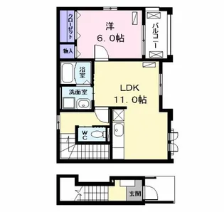 クレシェンド【2階】の間取り