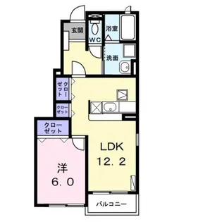 ボンヌシャンス b【1階】の間取り