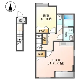グレイシス堀越【2階】の間取り