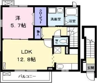 カーサ コロレ【2階】の間取り