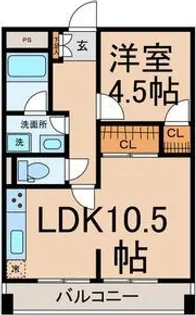 ハウスマローネ【4階】の間取り