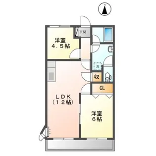 エクセル富貴ノ台【2階】の間取り