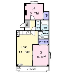 グリーンハイツはとり【2階】の間取り