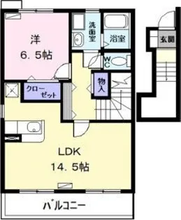 クロ-バ-スクエア【2階】の間取り