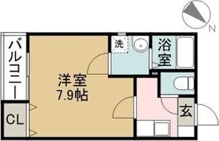 クレフラスト広川 A棟【1階】の間取り