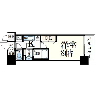 プレサンス新栄町ギャラント【13階】の間取り