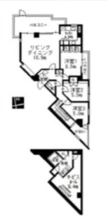 Ns21やごと【B103号室】の間取り