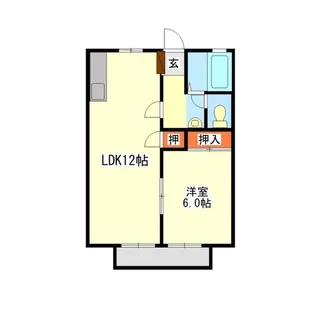 サンライフ・テラモト A棟【203号室】の間取り