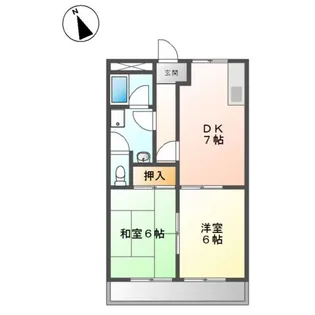 サンチェリオA【1階】の間取り