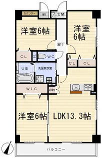 アヴニール・シエル【3階】の間取り