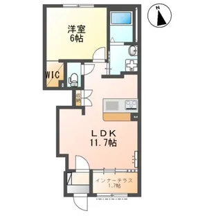 ノースグレイス【1階】の間取り