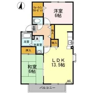 ビューテラス香久山 A棟【101号室】の間取り