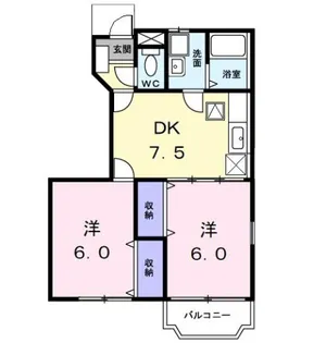 サンパティーク【1階】の間取り
