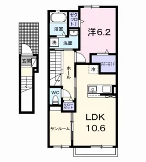 ミナ タウン【2階】の間取り